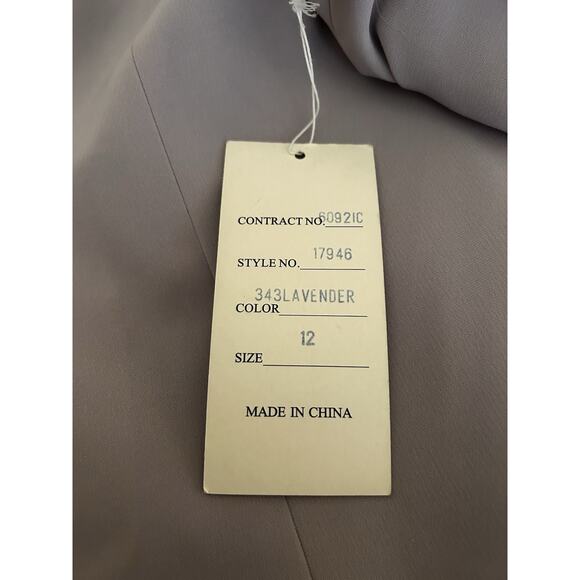 Montage by Mon Cheri Mother of Bride Lavender Dress & Jacket Pleated Front 12 - Picture 14 of 16